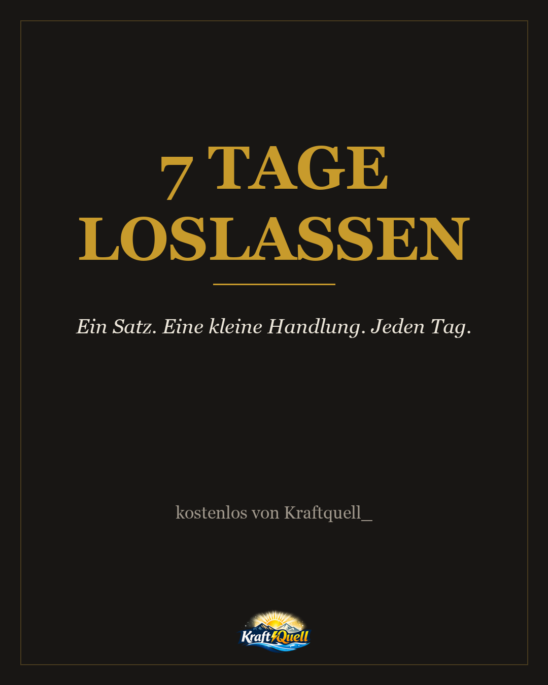 Titelseite des Hefts „7 Tage Loslassen“